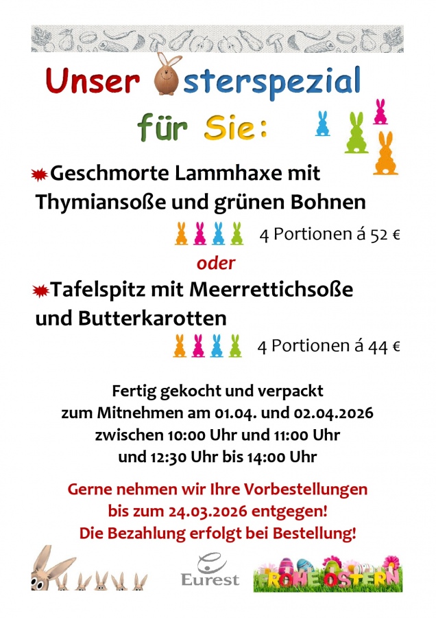 Oster Essen zum Mitnehmen 2026